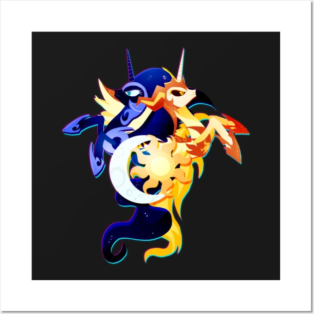 Nightmare Moon and Daybreaker Wall Art by Ilona's Store